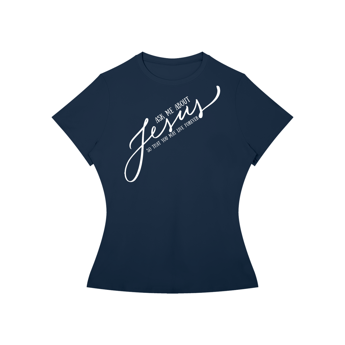 Ask Me About Jesus Slim Fit Performance T-Shirt