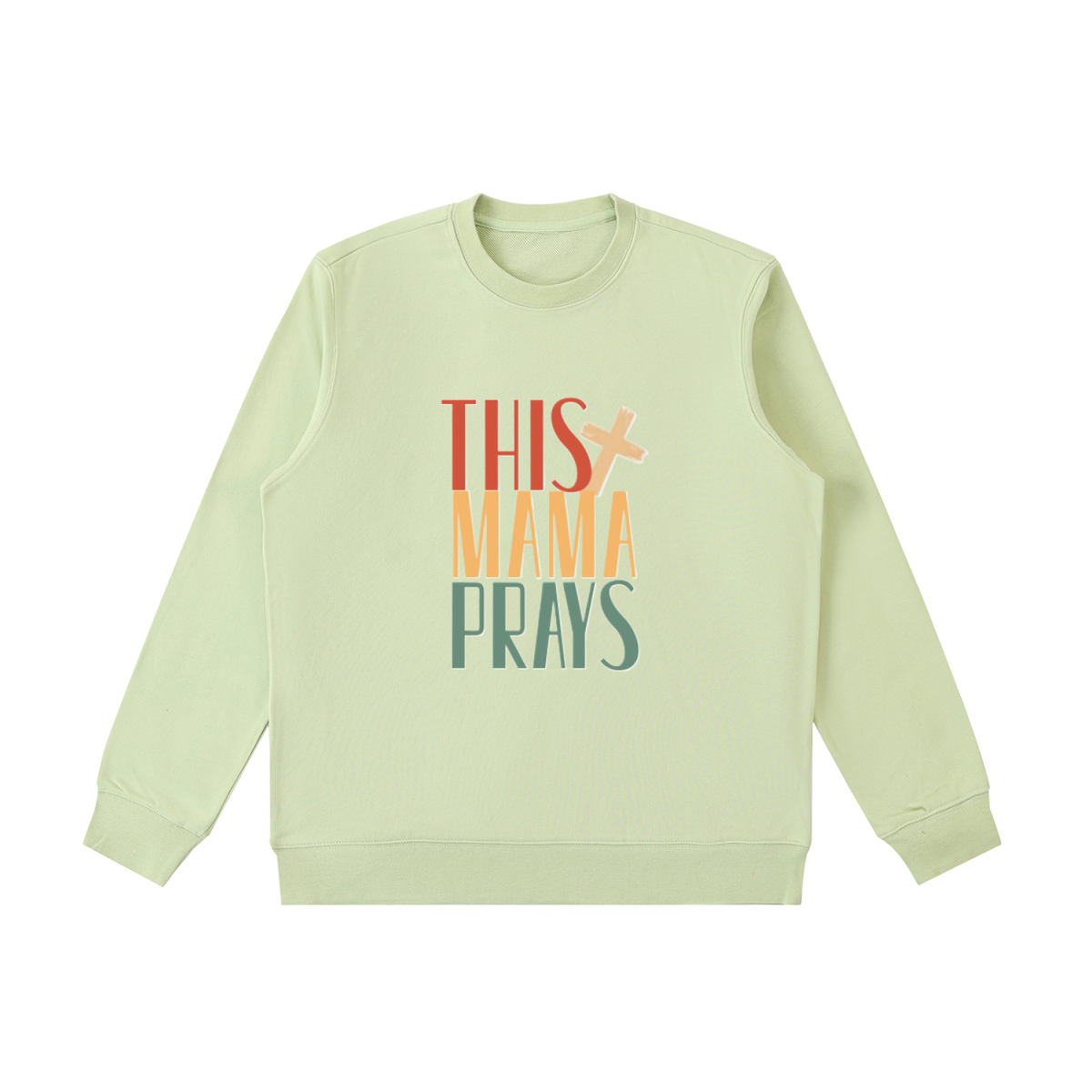 This Mama Prays Essential Heavyweight Crewneck  Sweatshirt