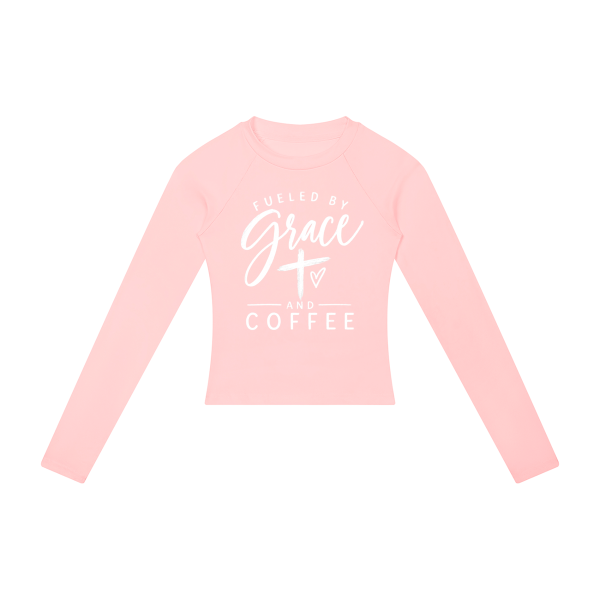 Fueled by Grace & Coffee Women’s Slim Raglan Long Sleeve T-Shirt