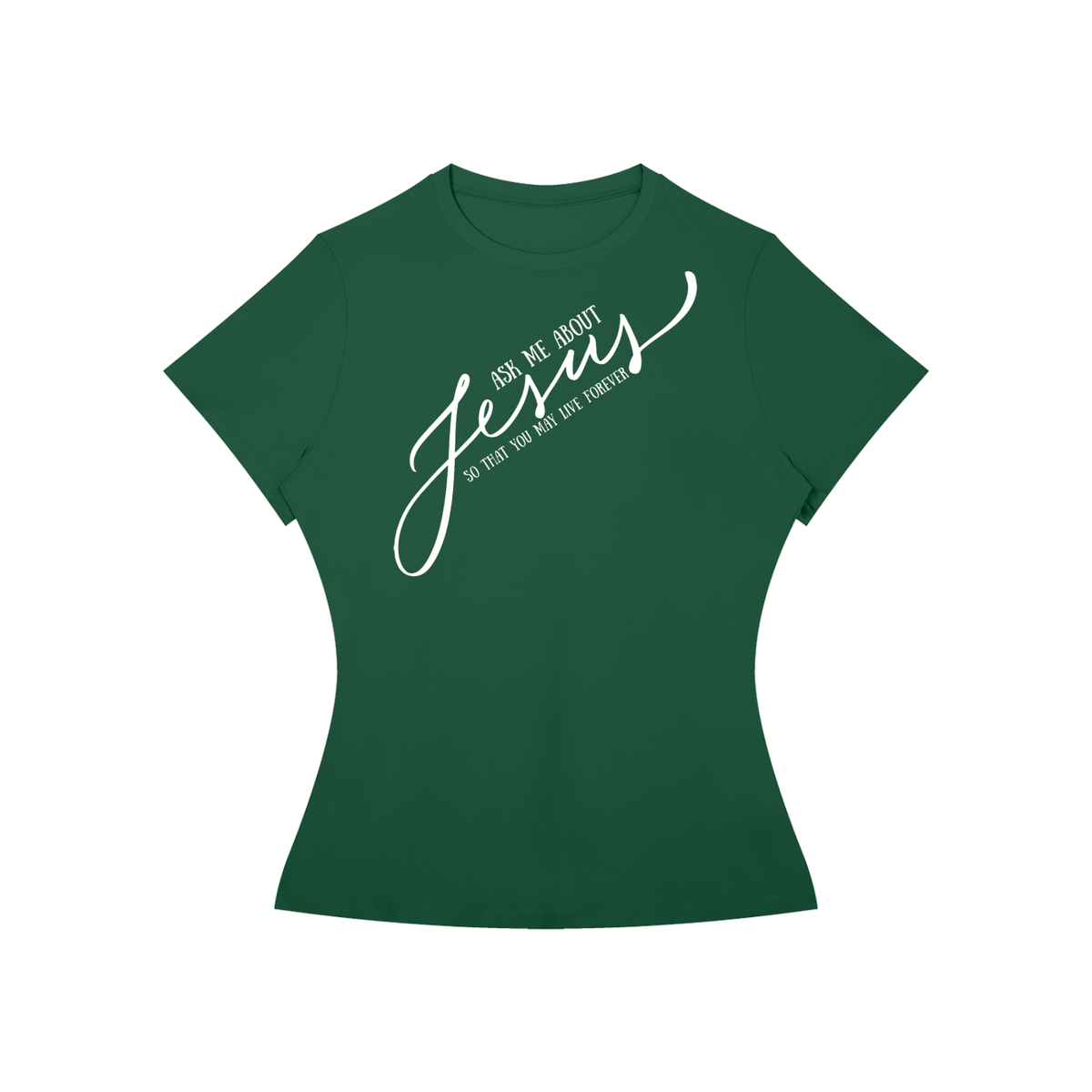 Ask Me About Jesus Slim Fit Performance T-Shirt