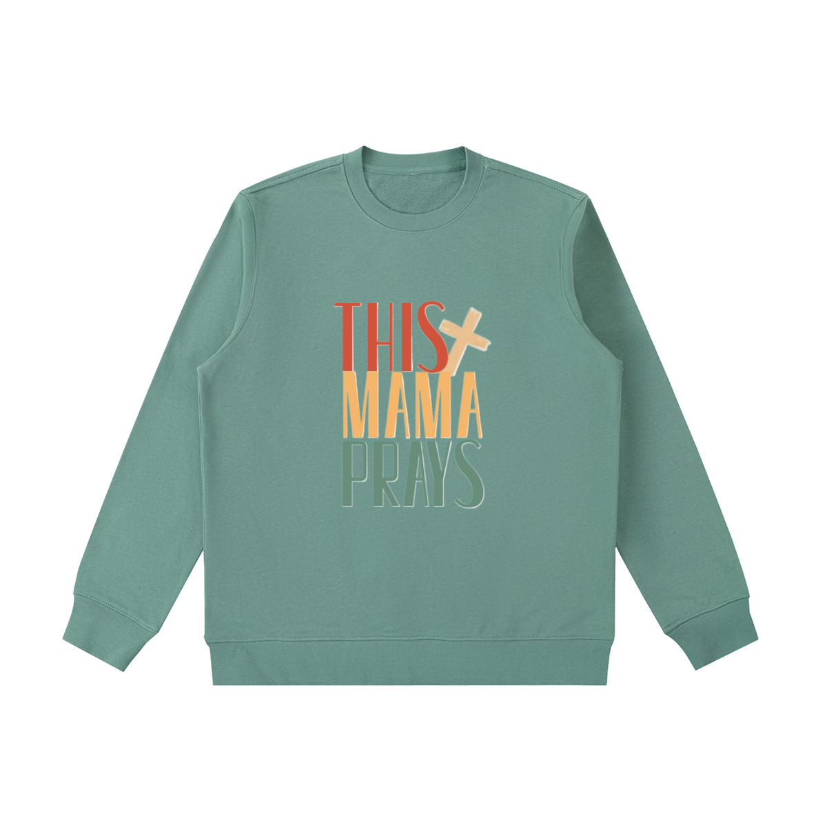 This Mama Prays Essential Heavyweight Crewneck  Sweatshirt