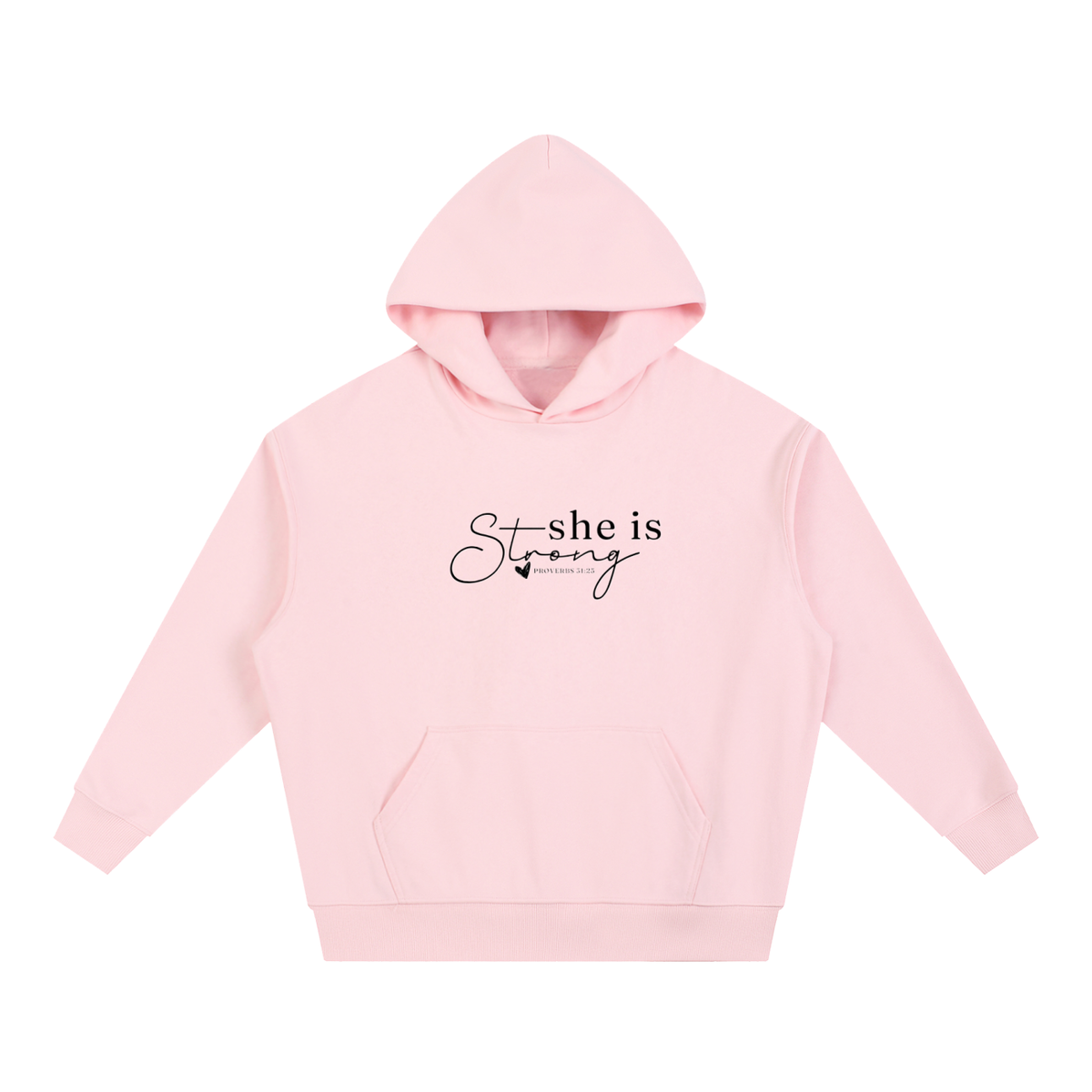 She is Strong Essential Boxy Heavyweight Drop-Shoulder Hoodie