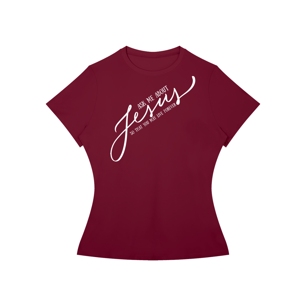 Ask Me About Jesus Slim Fit Performance T-Shirt