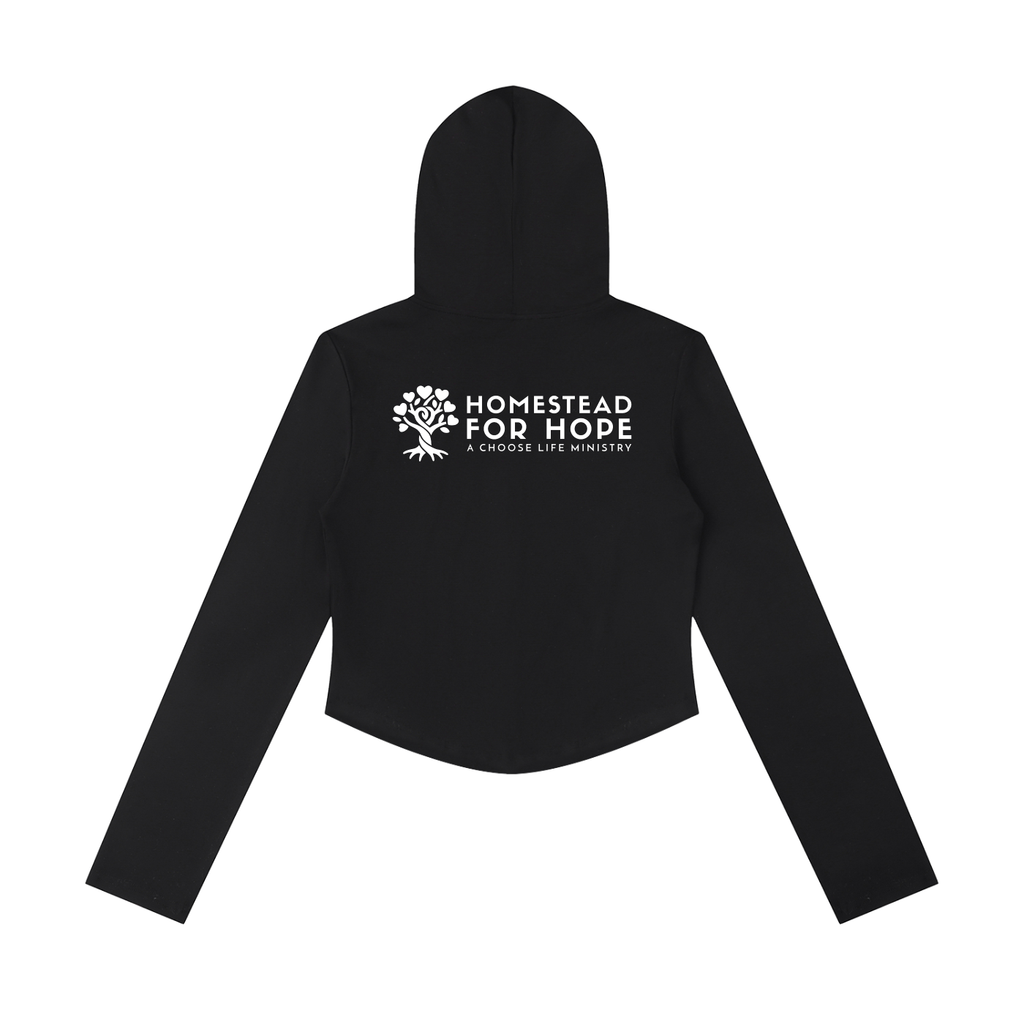 Choose Life Ministry Women's Slim Cropped Full Zip Hoodie