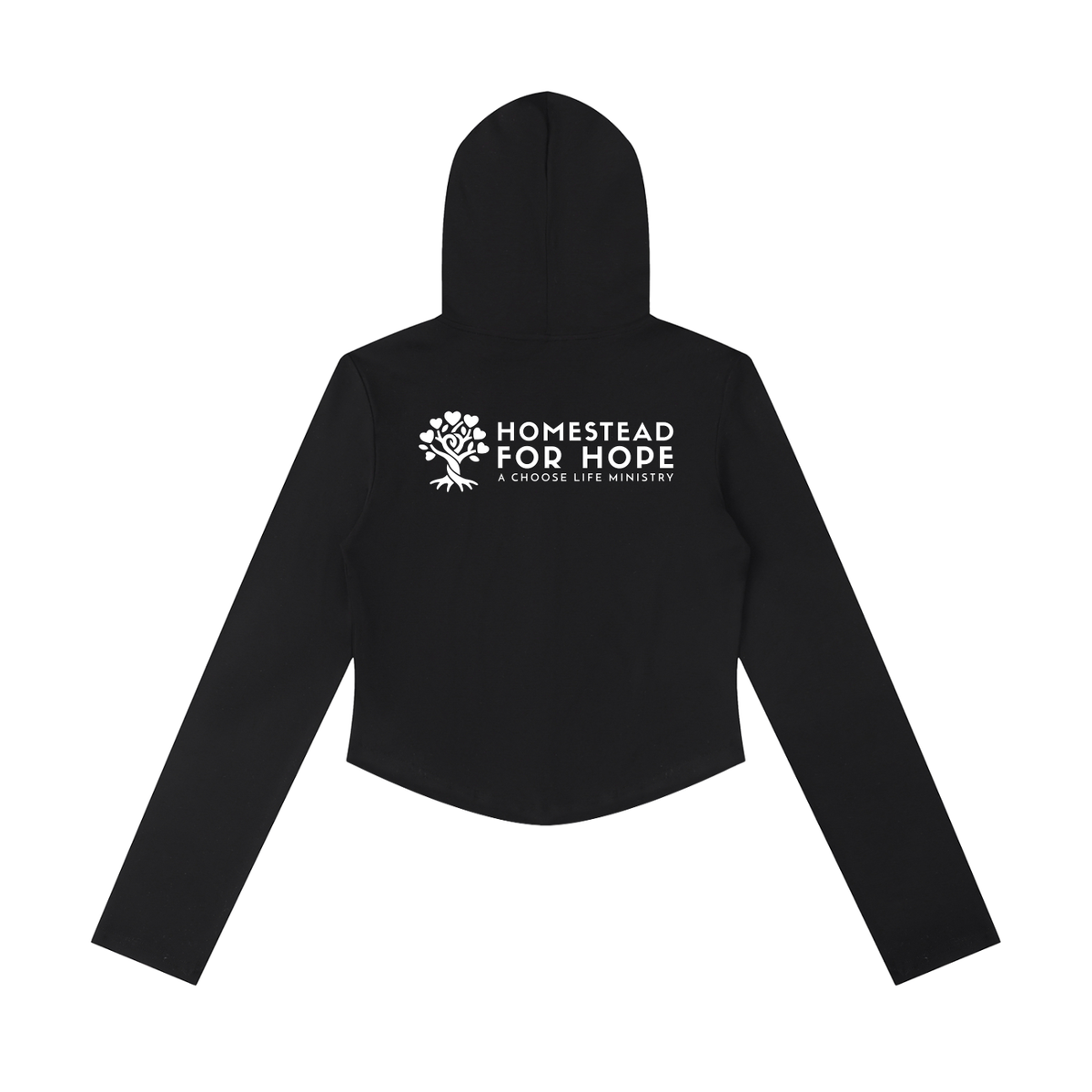 Choose Life Ministry Women's Slim Cropped Full Zip Hoodie