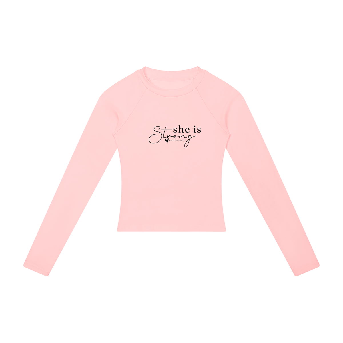 She is Strong Women’s Slim Raglan Long Sleeve T-Shirt