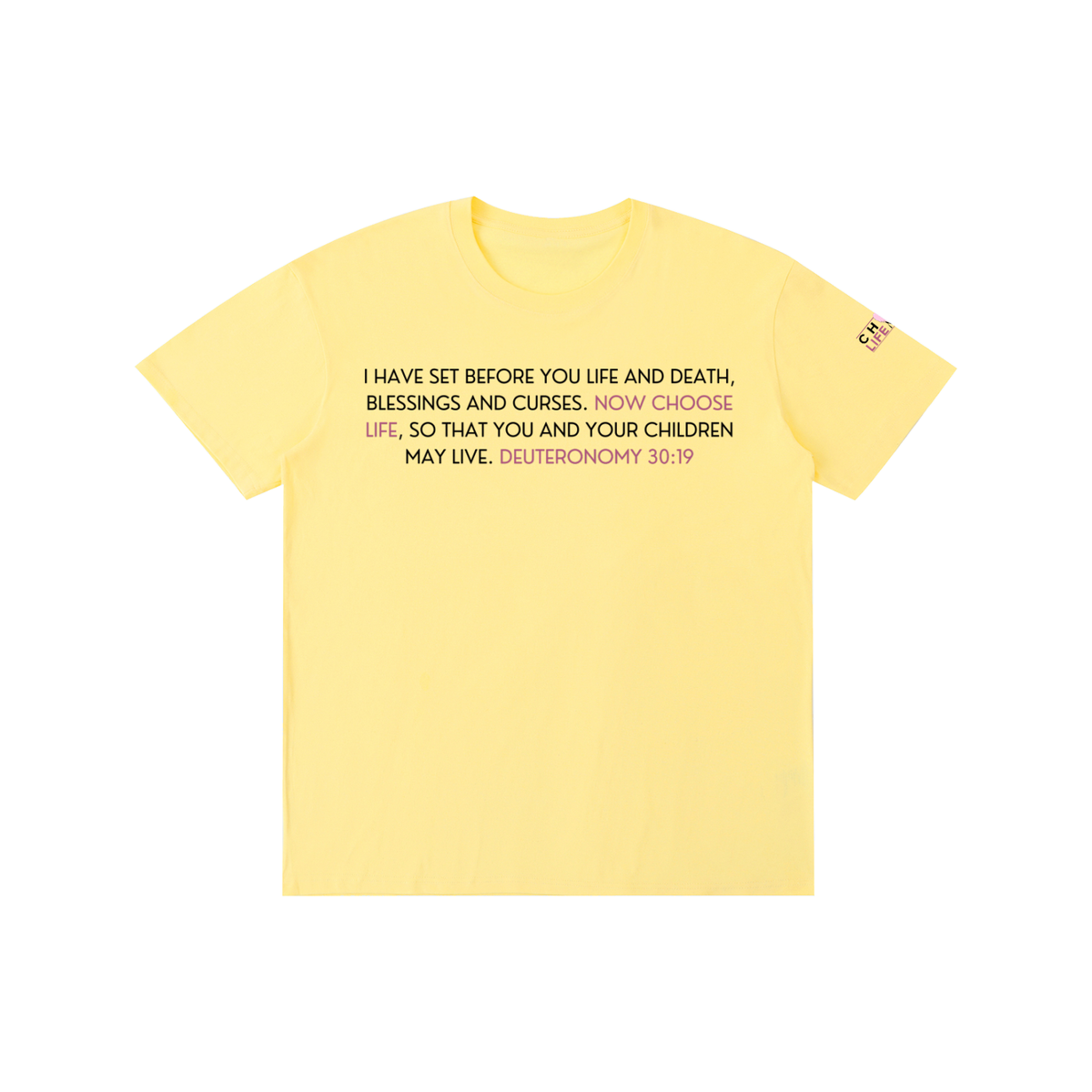 Deut 30:19 Pure Cotton Unisex T-Shirt