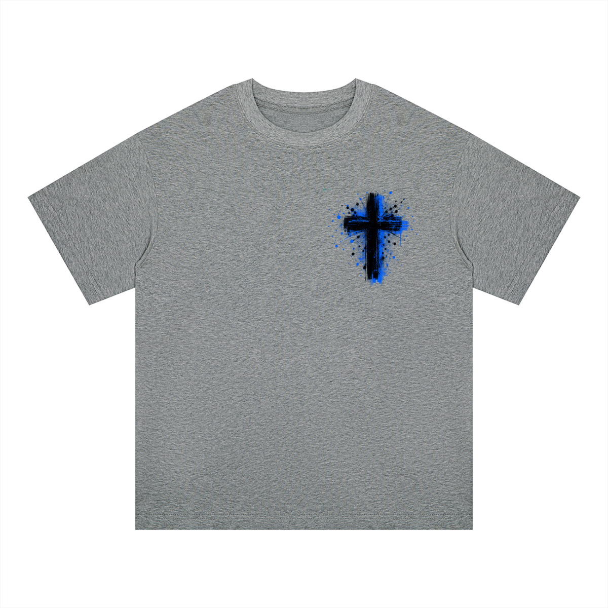 Men's Coloured Splatter Cross Oversized Drop Shoulder T-Shirt