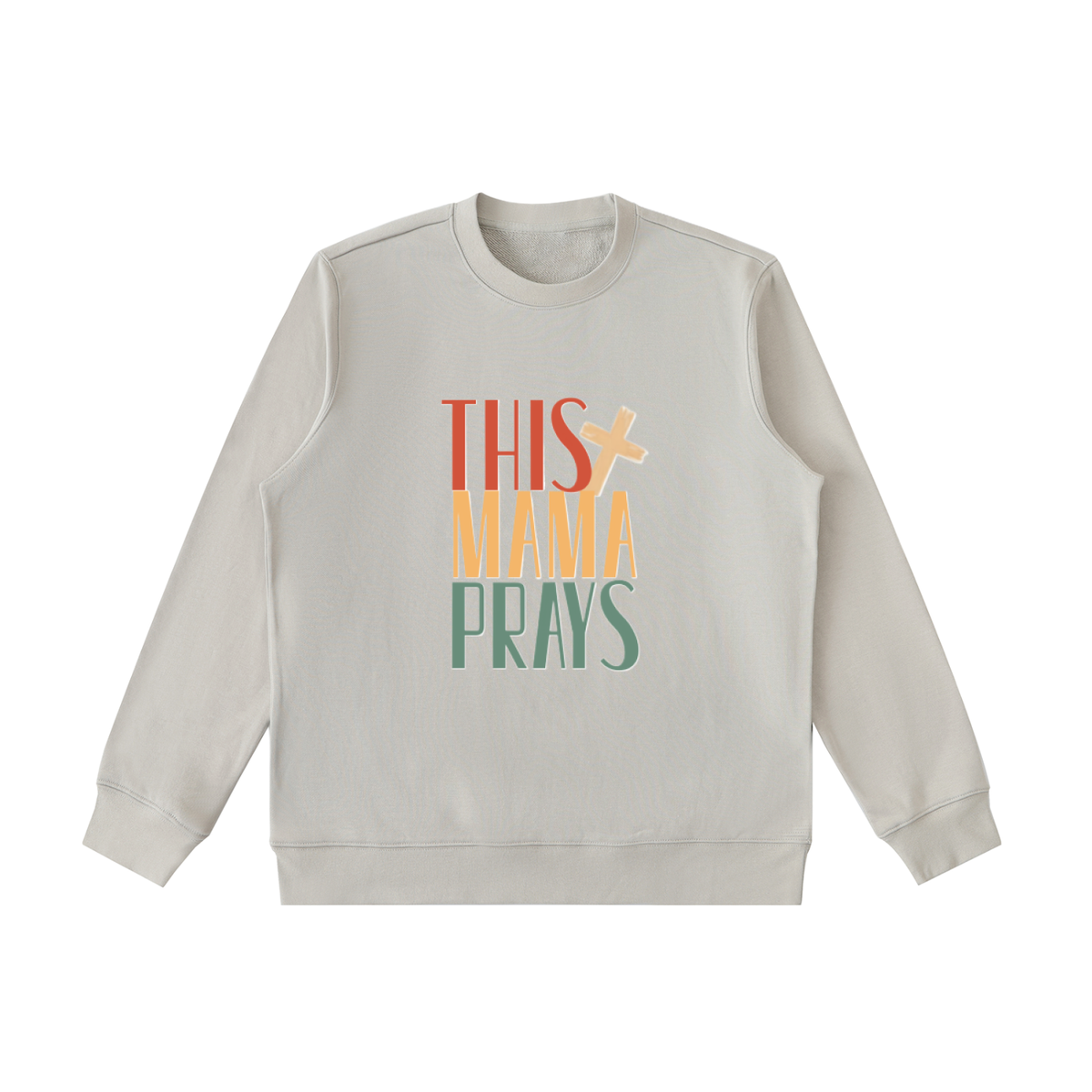 This Mama Prays Essential Heavyweight Crewneck  Sweatshirt