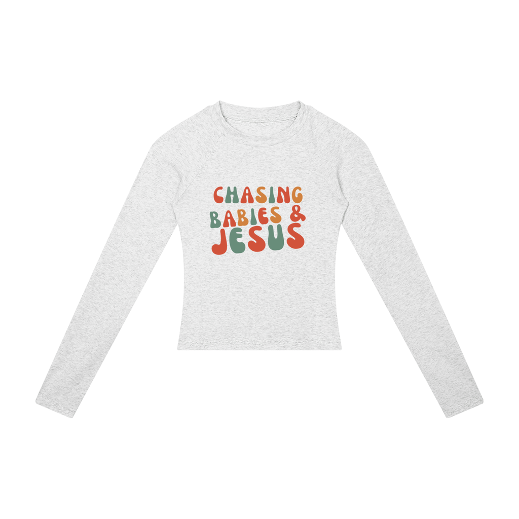 Chasing Babies & Jesus Women’s Slim Raglan Long Sleeve T-Shirt