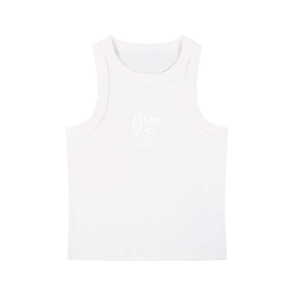 Fueled by Grace and Coffee Snow Washed Tank Top