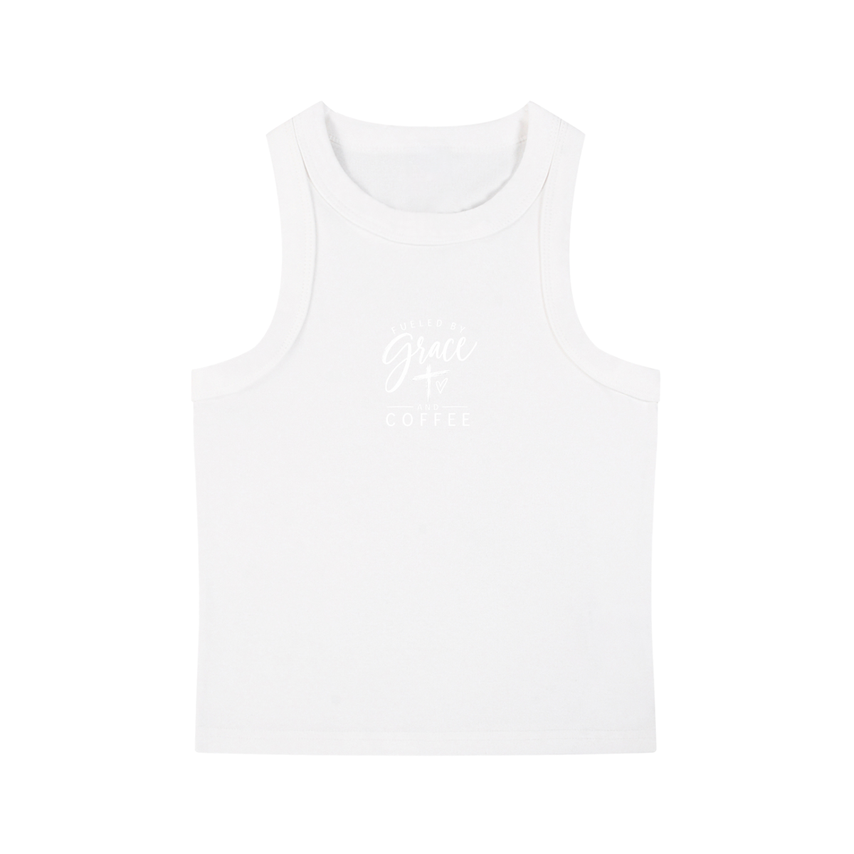 Fueled by Grace and Coffee Snow Washed Tank Top