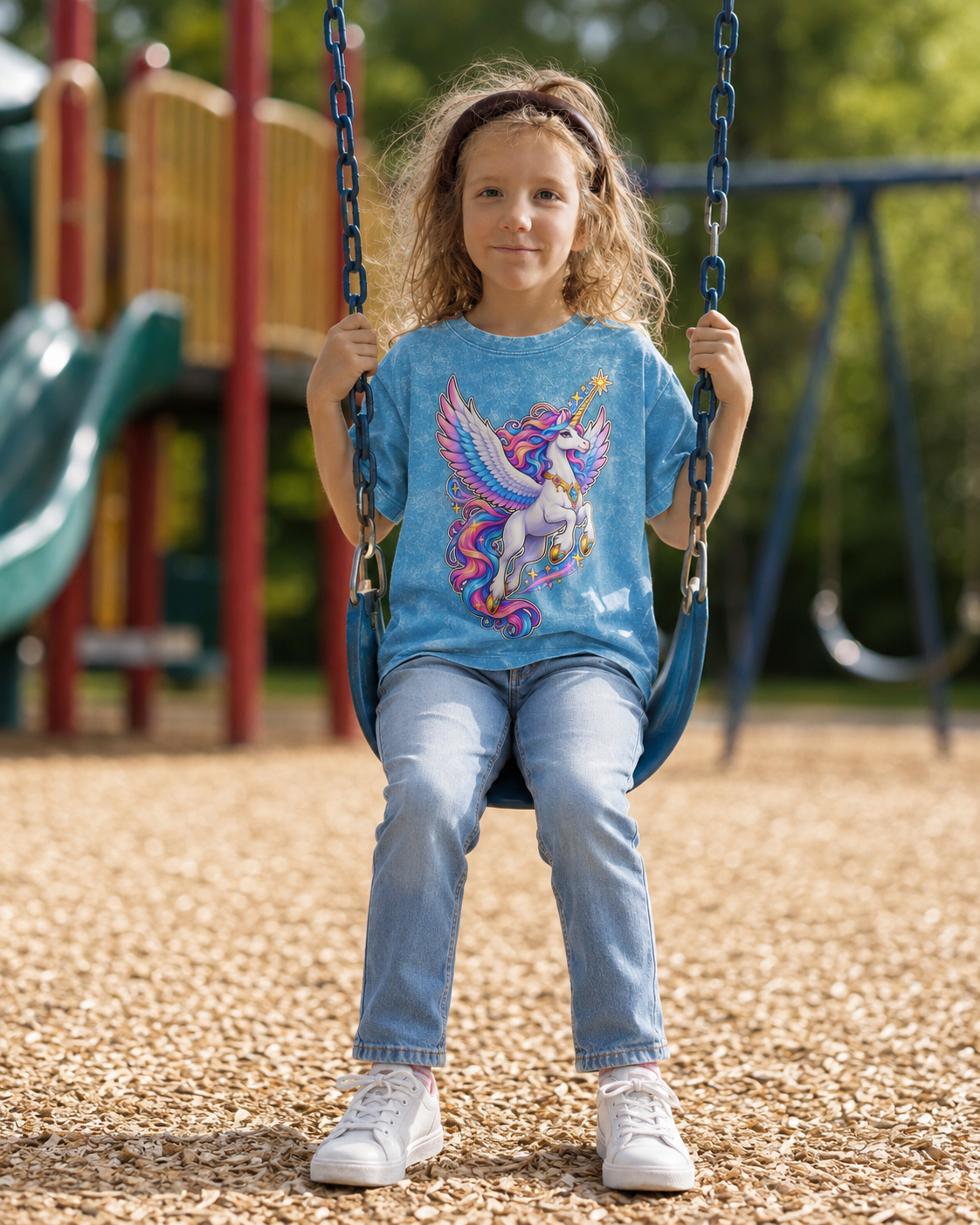 Luxauna's Flying Unicorn Essential Kids T-Shirt