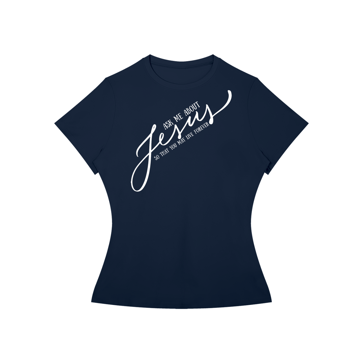 Ask Me About Jesus Slim Fit Performance T-Shirt