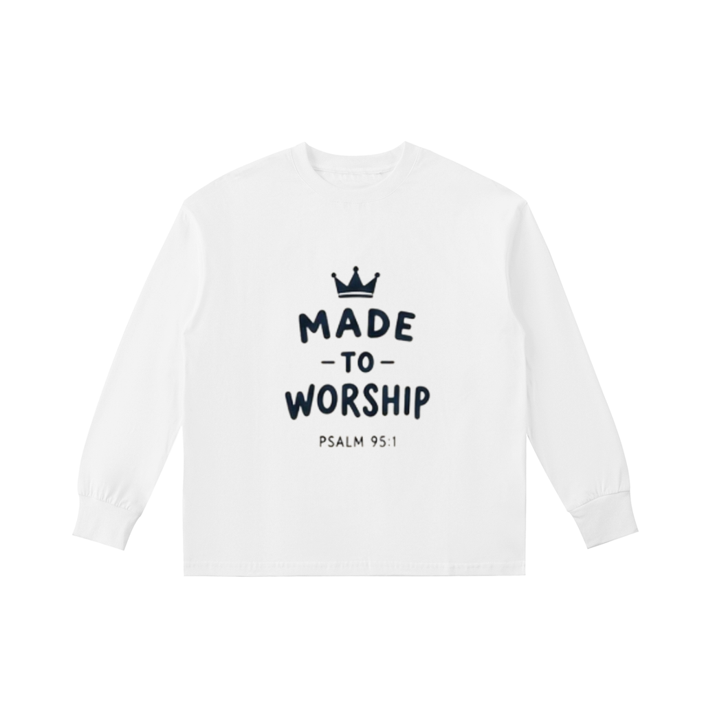 Made to Worship Kids' Quick-Dry Cotton Long-Sleeve Tee