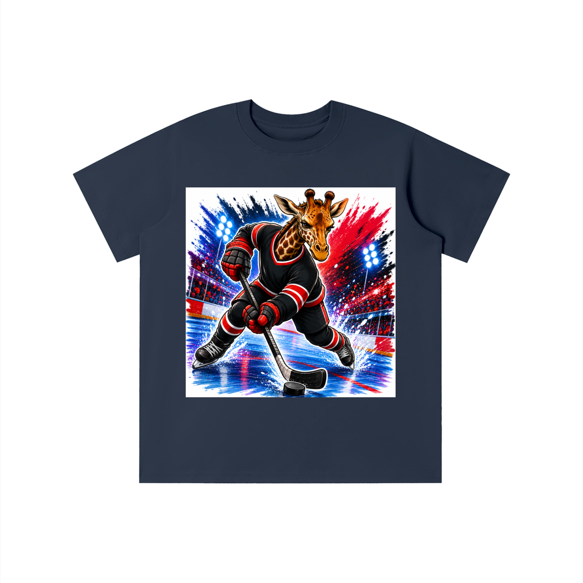 Kobie's Hockey Playing Giraffe Essential Kids' T-shirt