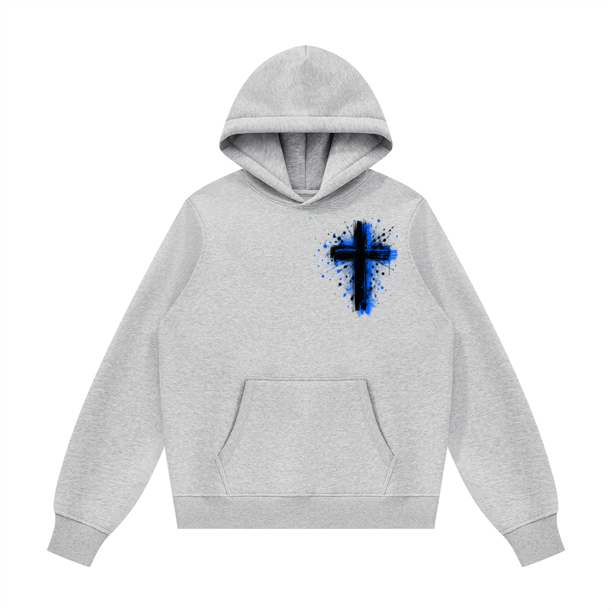 Men's Coloured Splatter Cross Fleece Regular Shoulder Hoodie
