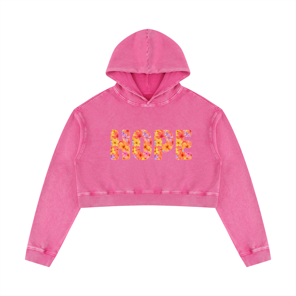 HOPE Women’s Mineral Washed Crop Hoodie