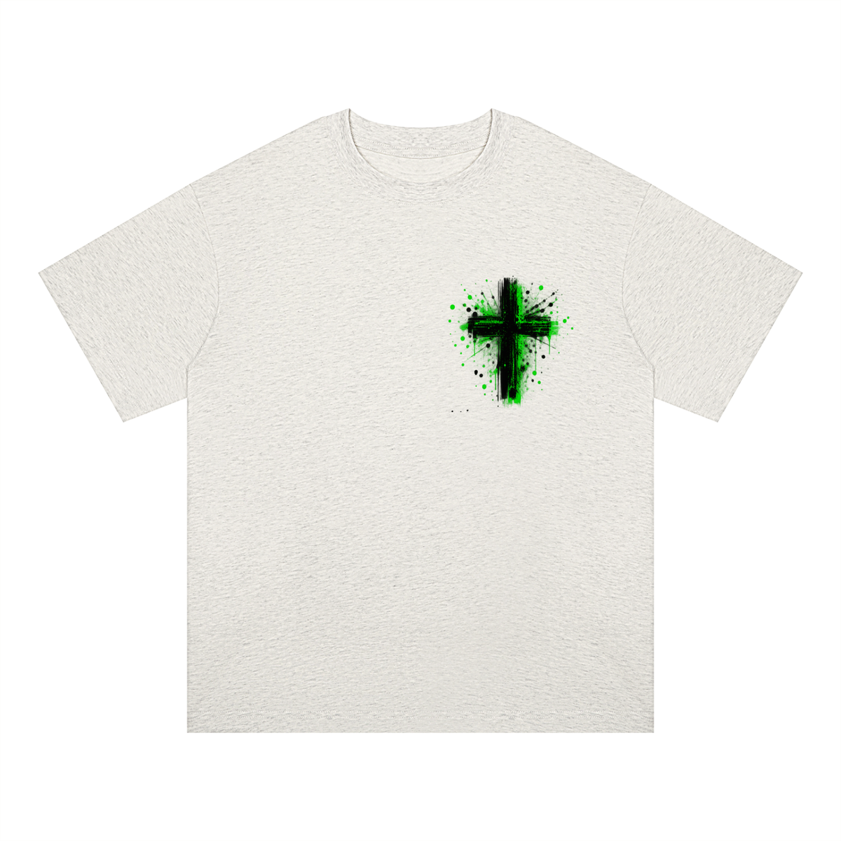 Men's Coloured Splatter Cross Oversized Drop Shoulder T-Shirt