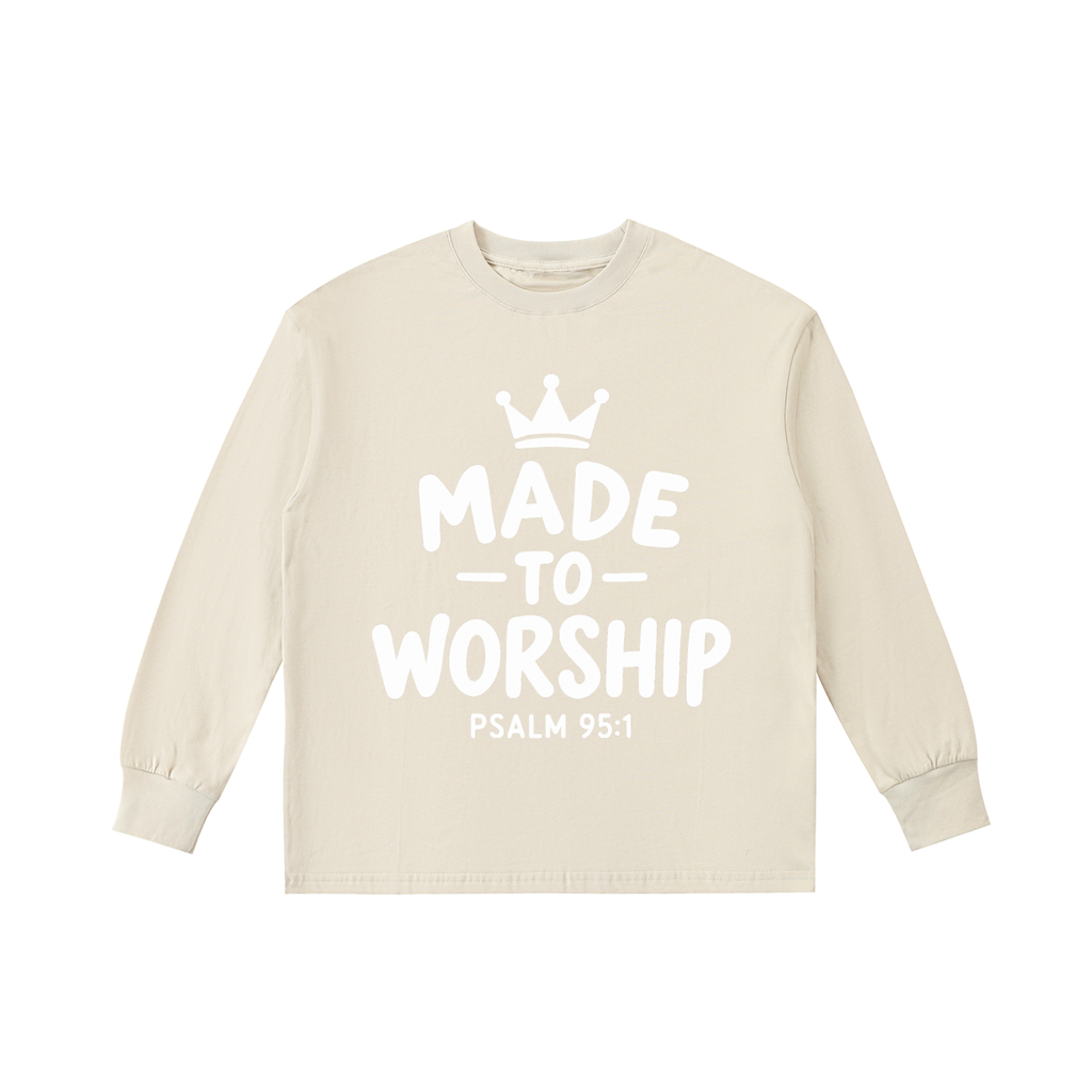Made to Worship Kids' Quick-Dry Cotton Long-Sleeve Tee