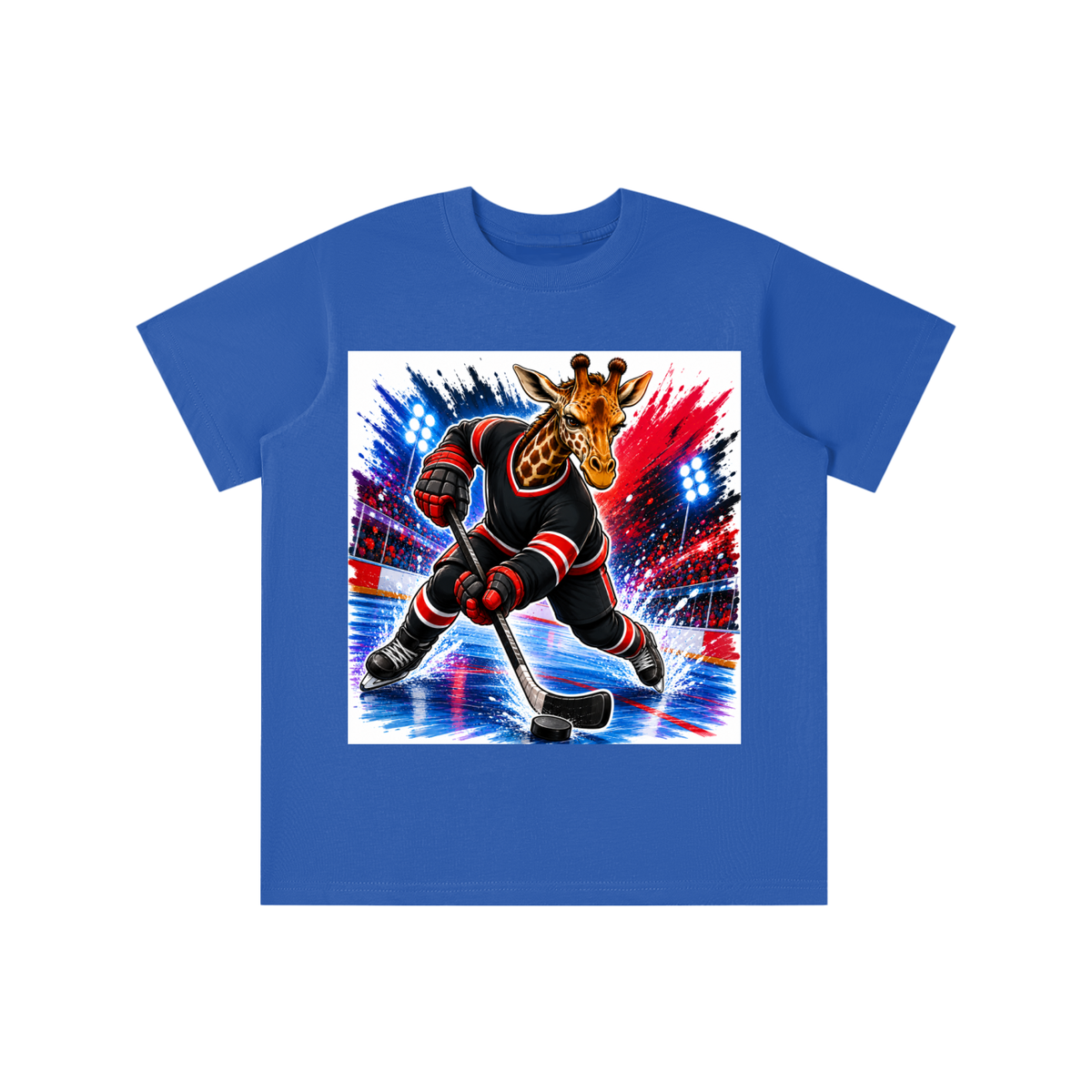 Kobie's Hockey Playing Giraffe Essential Kids' T-shirt