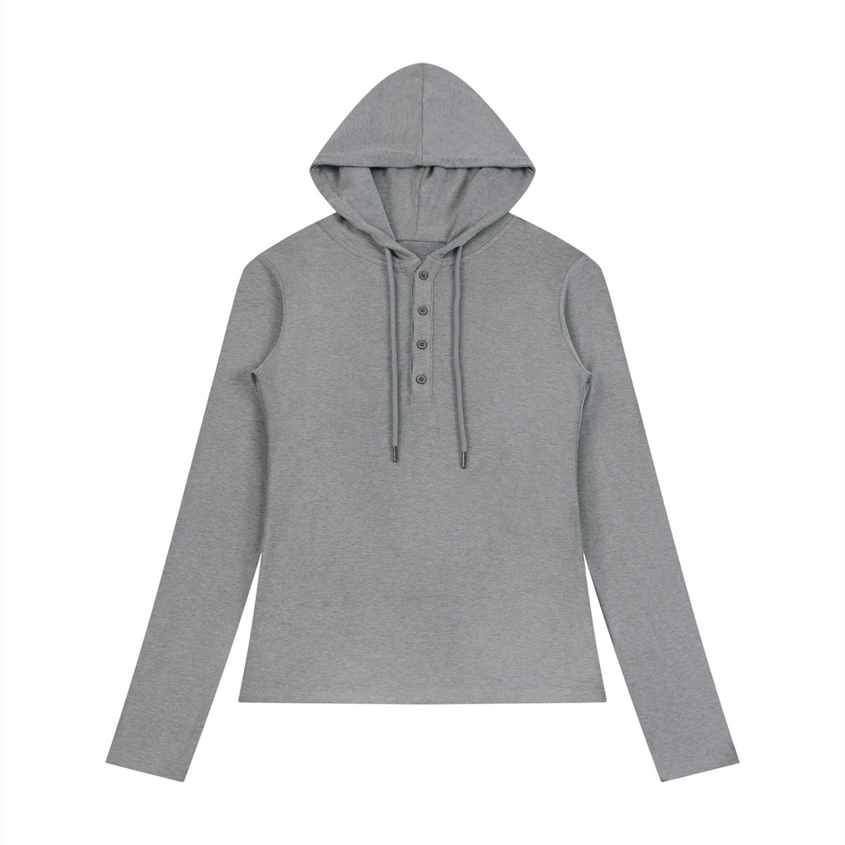 Reta's Slim Half-Button Long Sleeve T-Shirt
