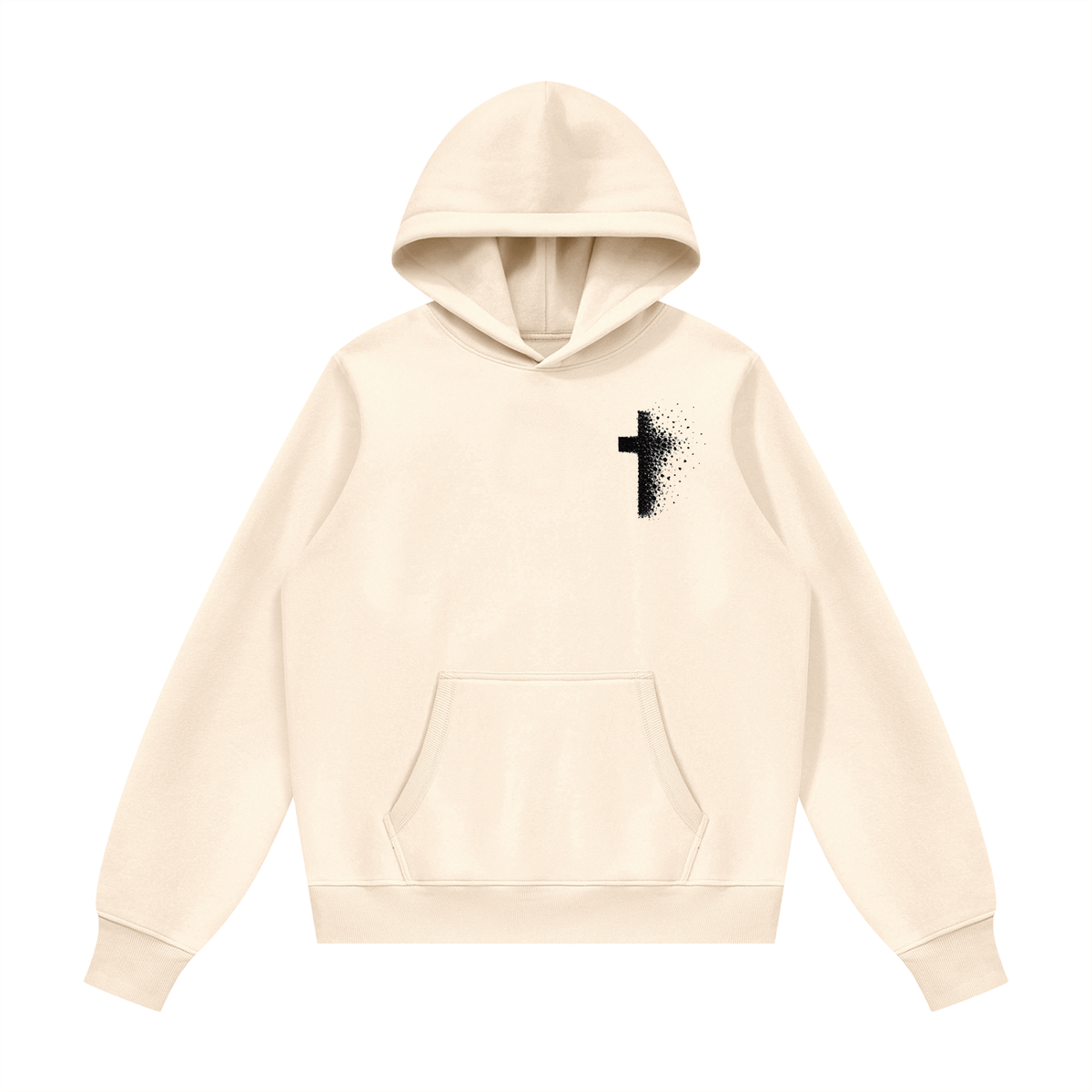 Men's Pixilated Cross Fleece Regular Shoulder Hoodie