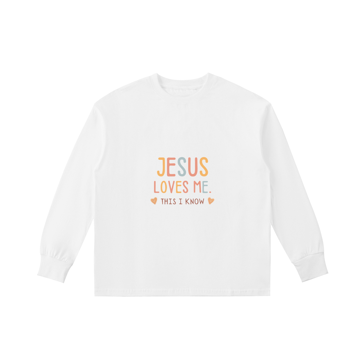 Jesus Loves Me Kids' Quick-Dry Cotton Long-Sleeve Tee