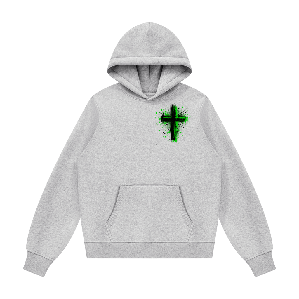 Men's Coloured Splatter Cross Fleece Regular Shoulder Hoodie