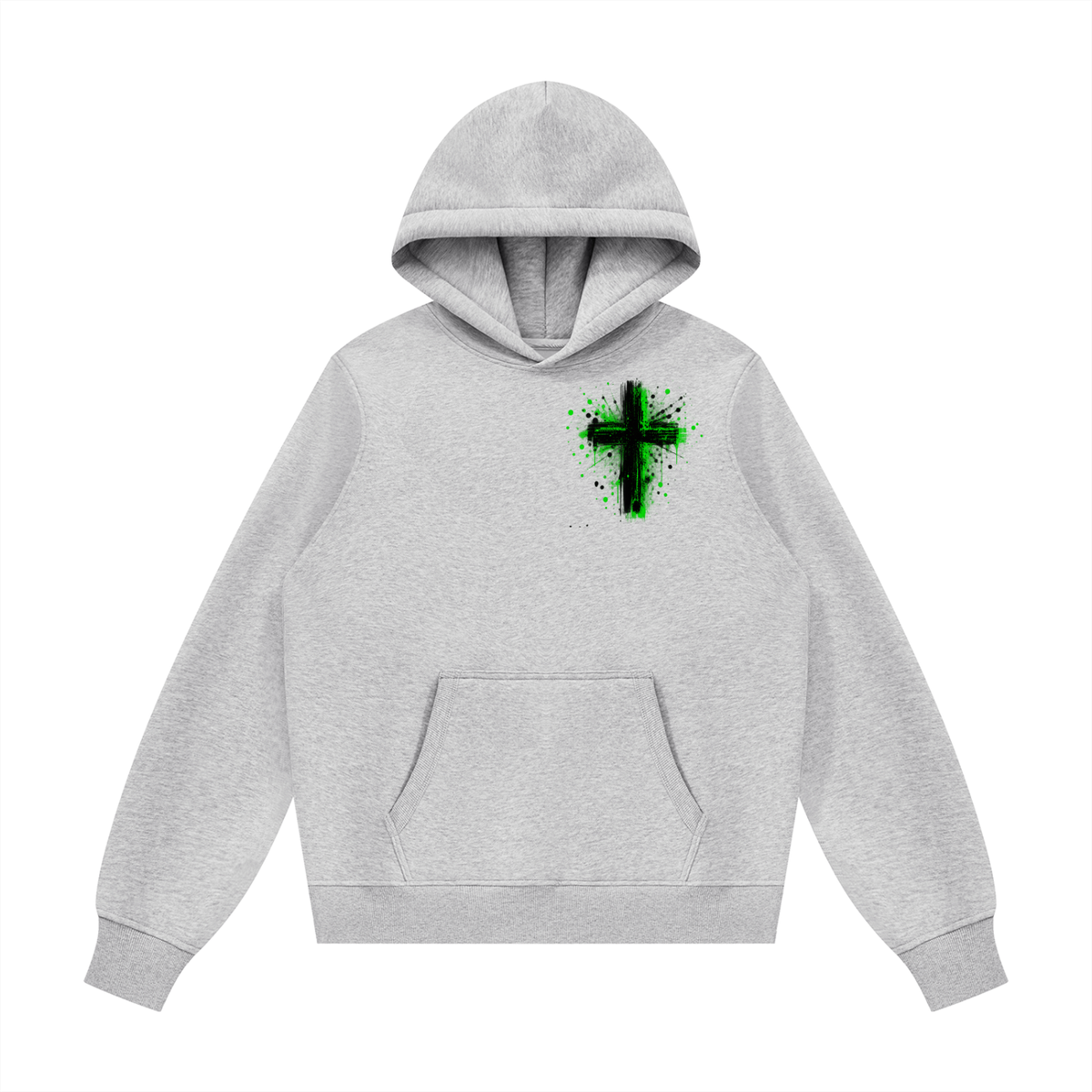 Men's Coloured Splatter Cross Fleece Regular Shoulder Hoodie
