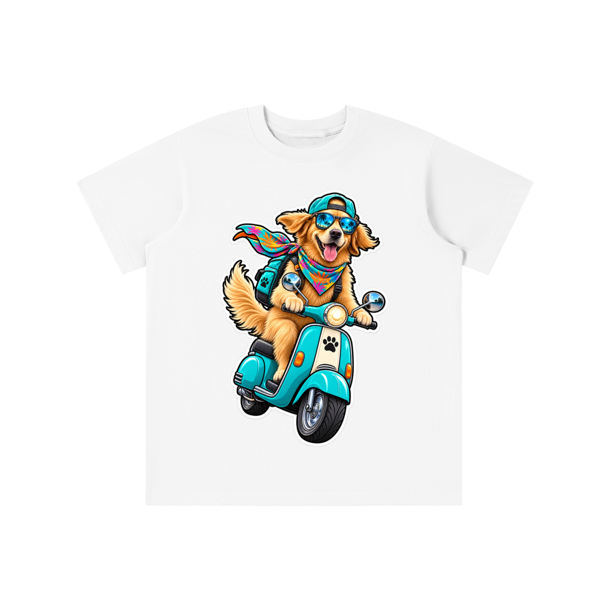Theo's Dog Riding a Scooter Essential Kids' T-shirt