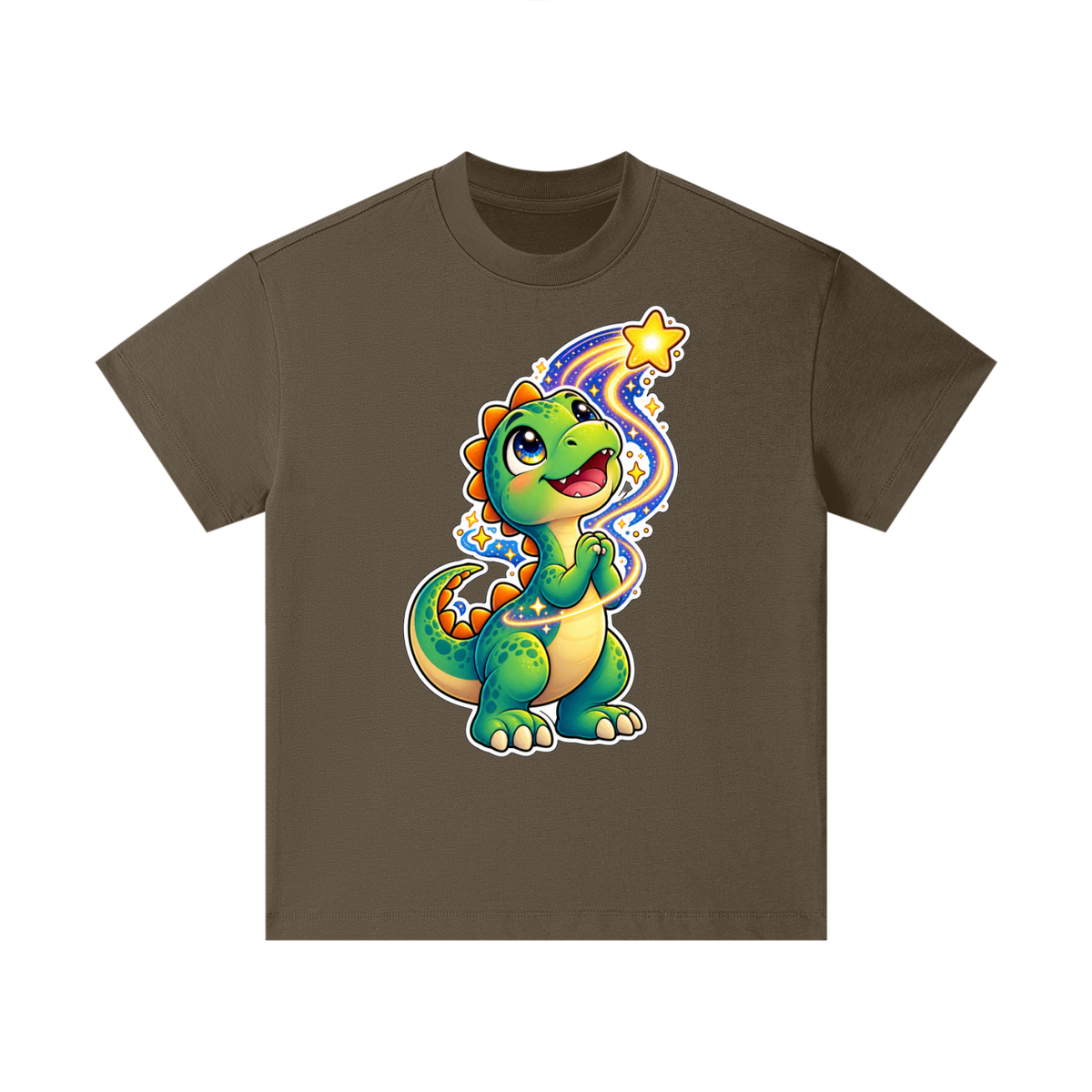 Ezra's Dinosaur Wishing on a Star T-Shirt Pure Cotton Essential Kids T-Shirt