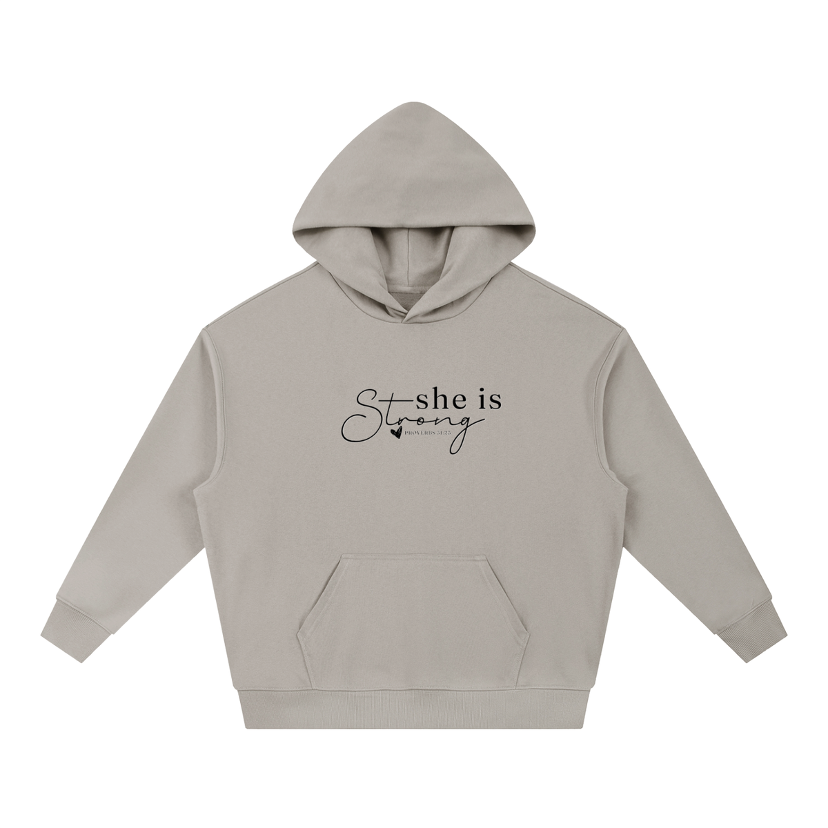 She is Strong Essential Boxy Heavyweight Drop-Shoulder Hoodie