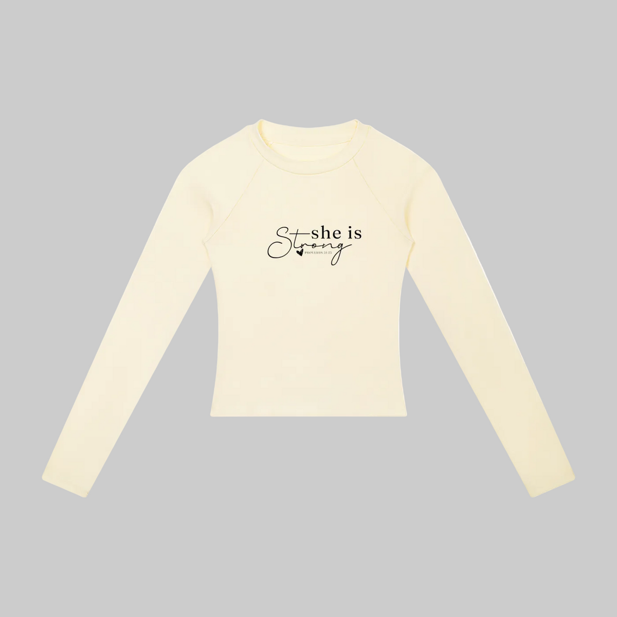 She is Strong Women’s Slim Raglan Long Sleeve T-Shirt