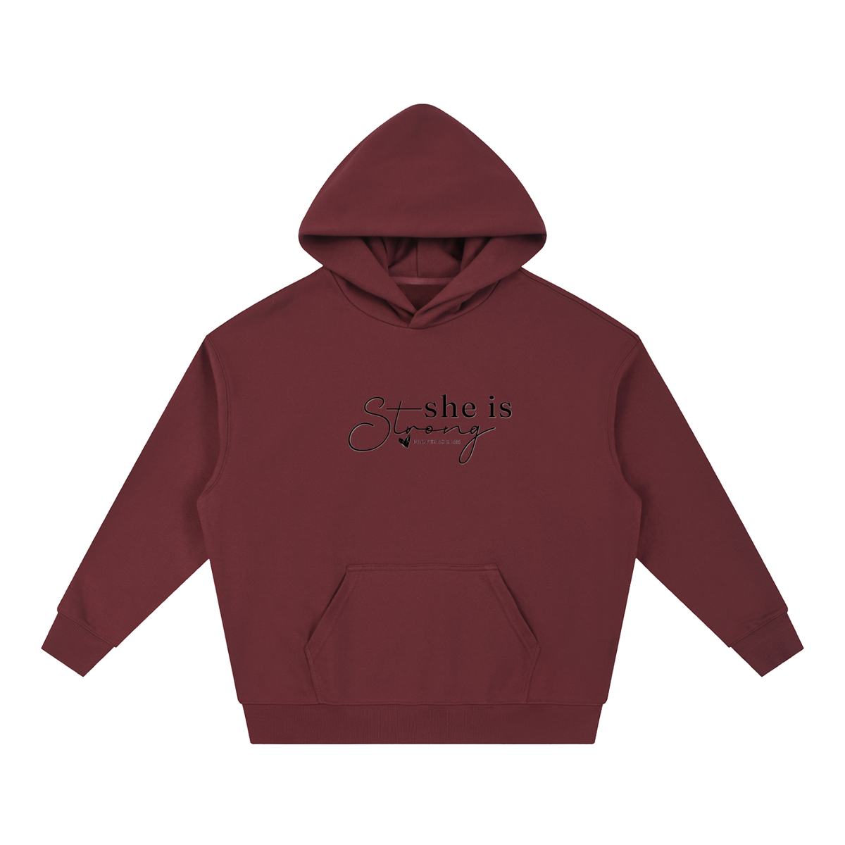 She is Strong Essential Boxy Heavyweight Drop-Shoulder Hoodie