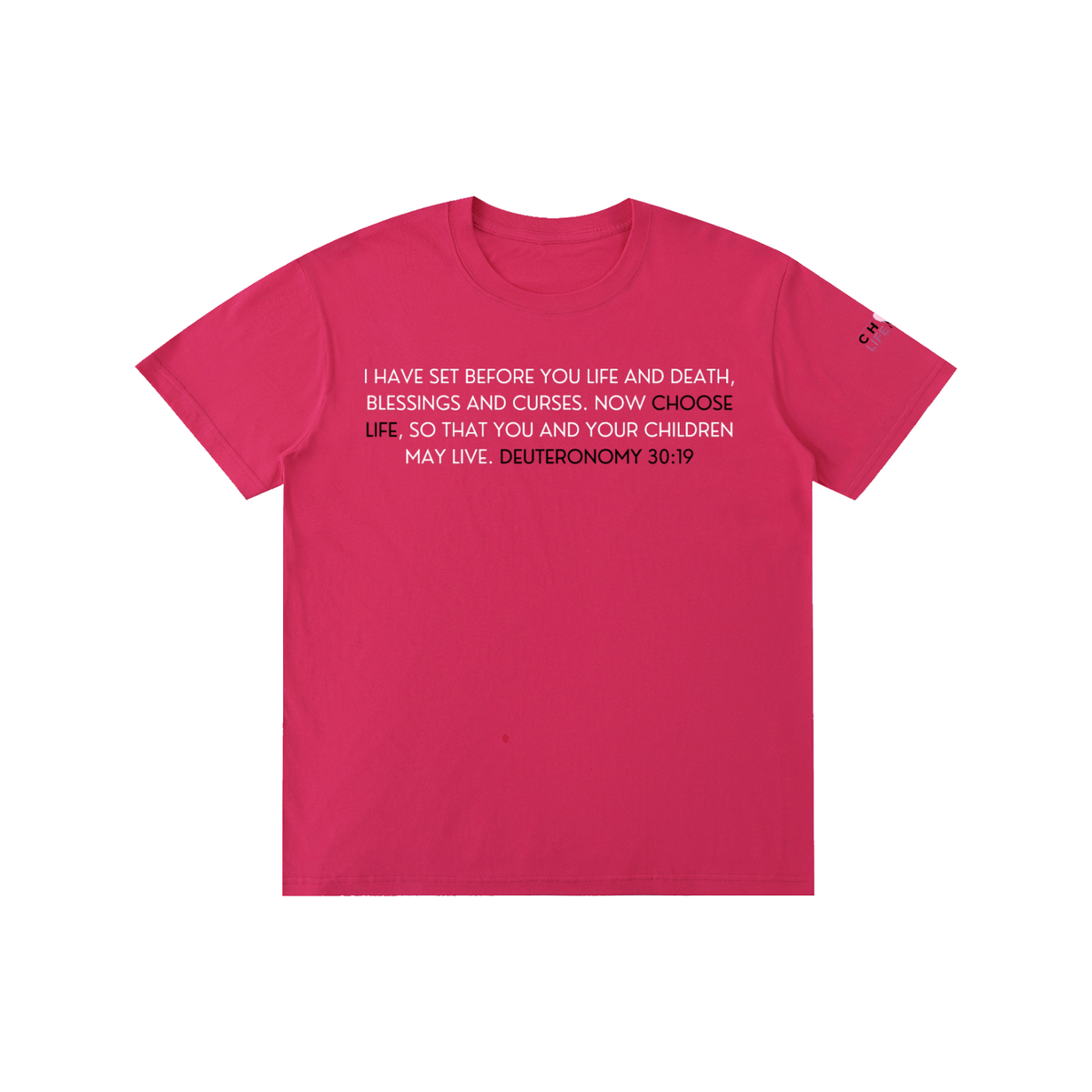 Deut 30:19 Pure Cotton Unisex T-Shirt