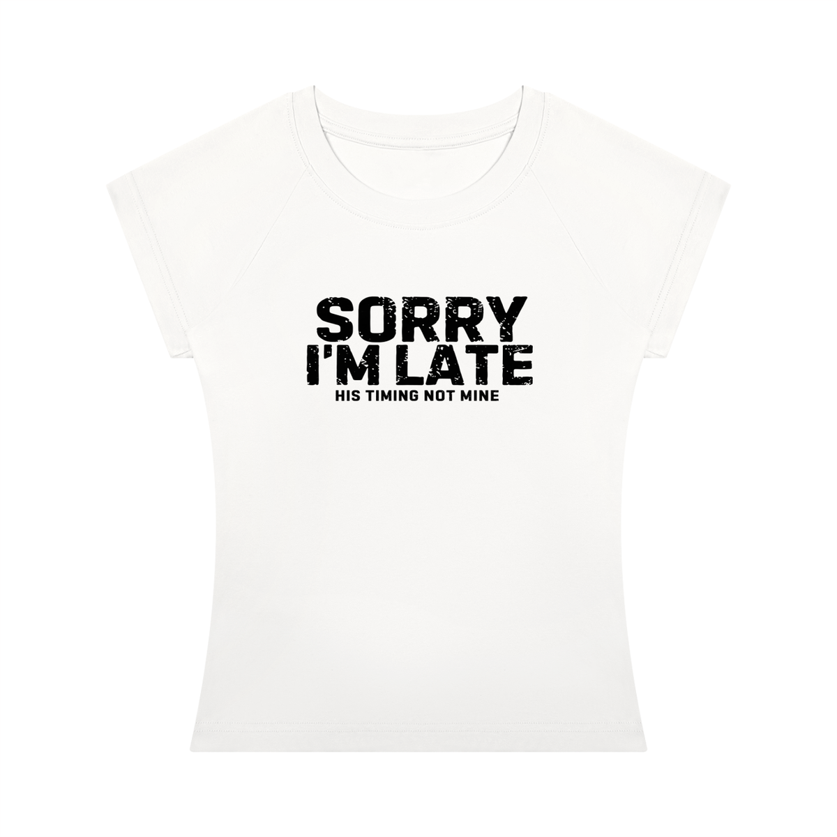 Sorry I'm Late Women’s Slim Raglan T-Shirt