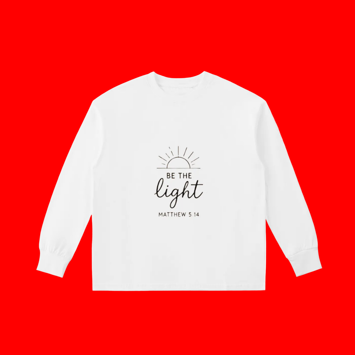 Be the Light Kids' Quick-Dry Cotton Long-Sleeve Tee