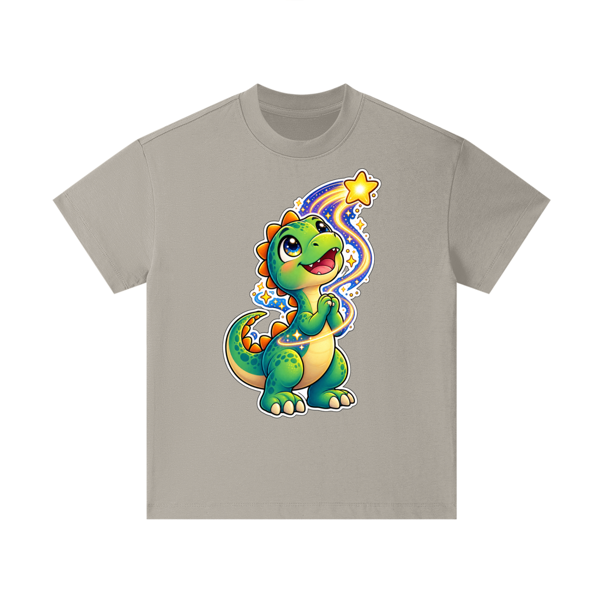 Ezra's Dinosaur Wishing on a Star T-Shirt Pure Cotton Essential Kids T-Shirt