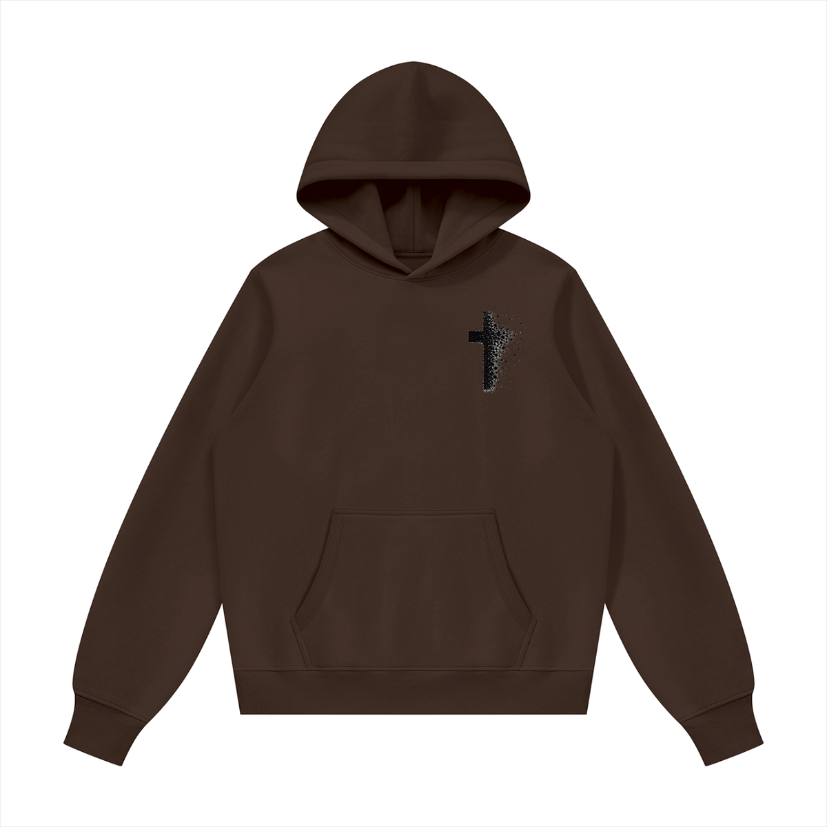 Men's Pixilated Cross Fleece Regular Shoulder Hoodie