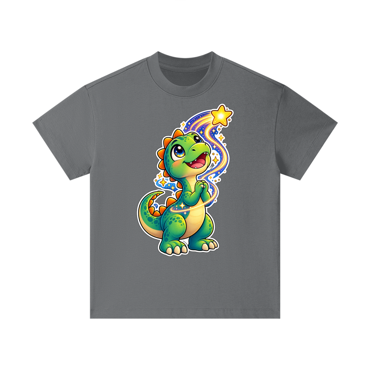 Ezra's Dinosaur Wishing on a Star T-Shirt Pure Cotton Essential Kids T-Shirt