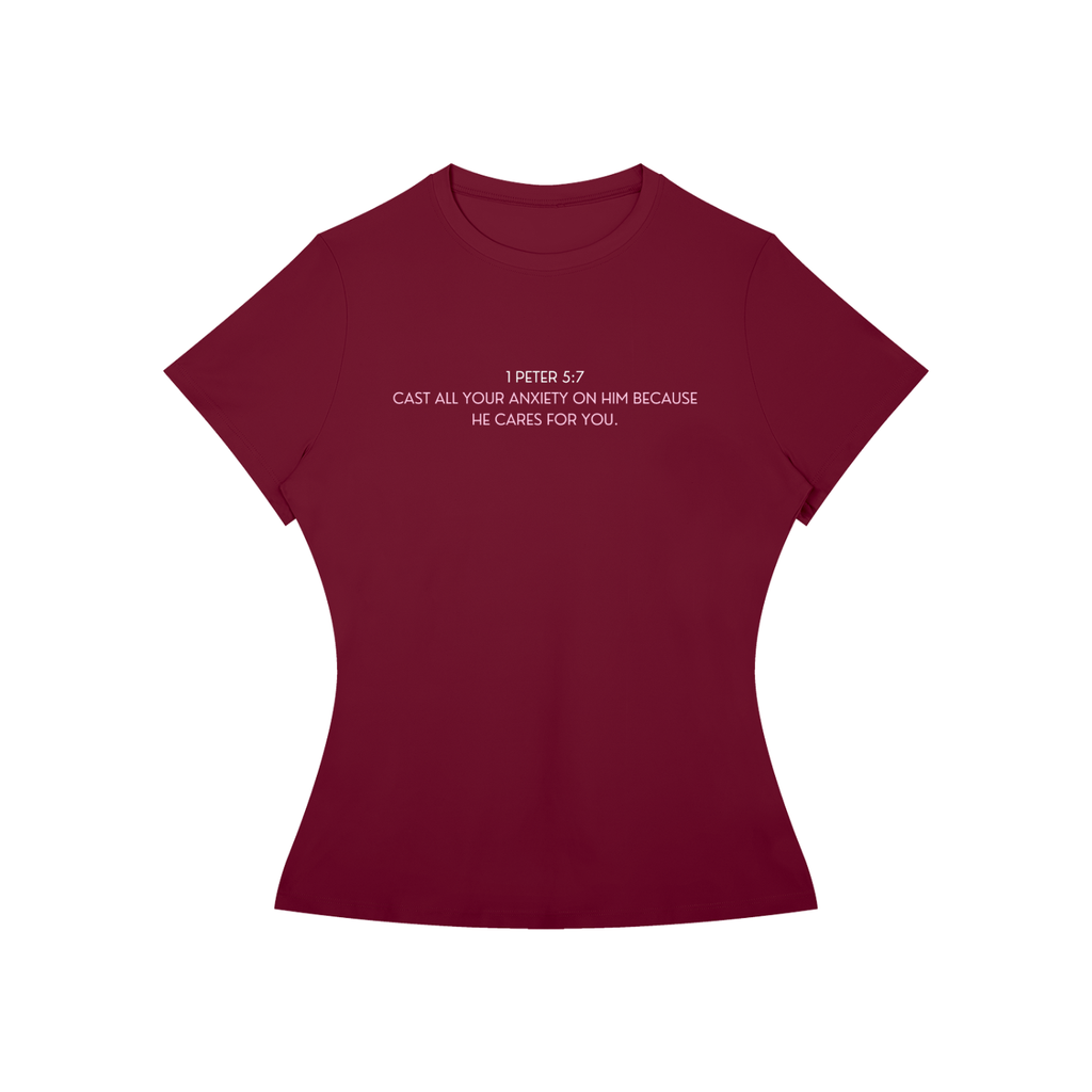 Cast Your Anxiety On Him Women’s Slim Fit Performance T-Shirt