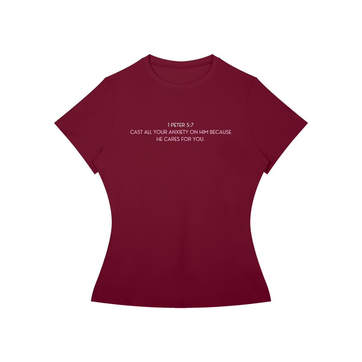 Cast Your Anxiety On Him Women’s Slim Fit Performance T-Shirt