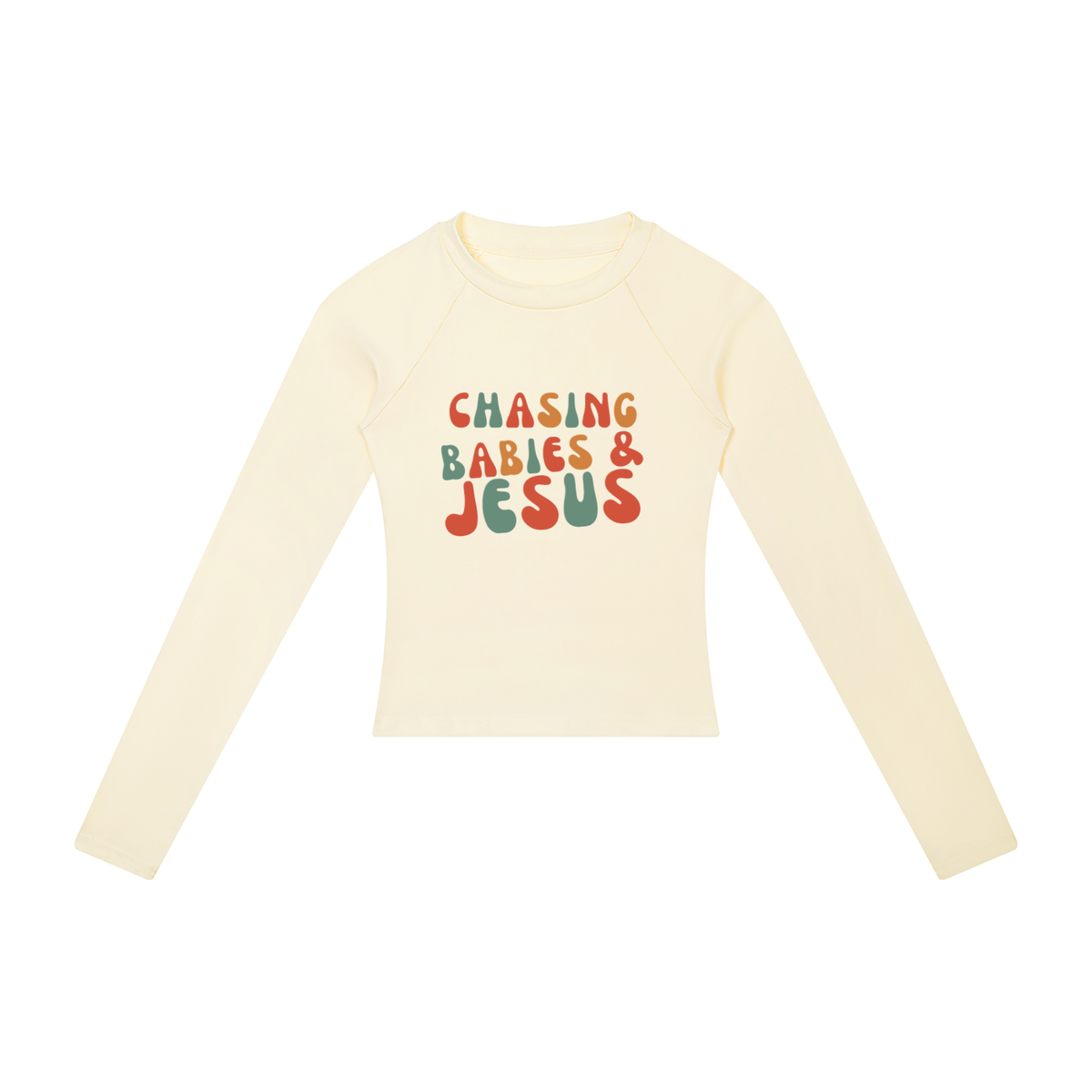 Chasing Babies & Jesus Women’s Slim Raglan Long Sleeve T-Shirt