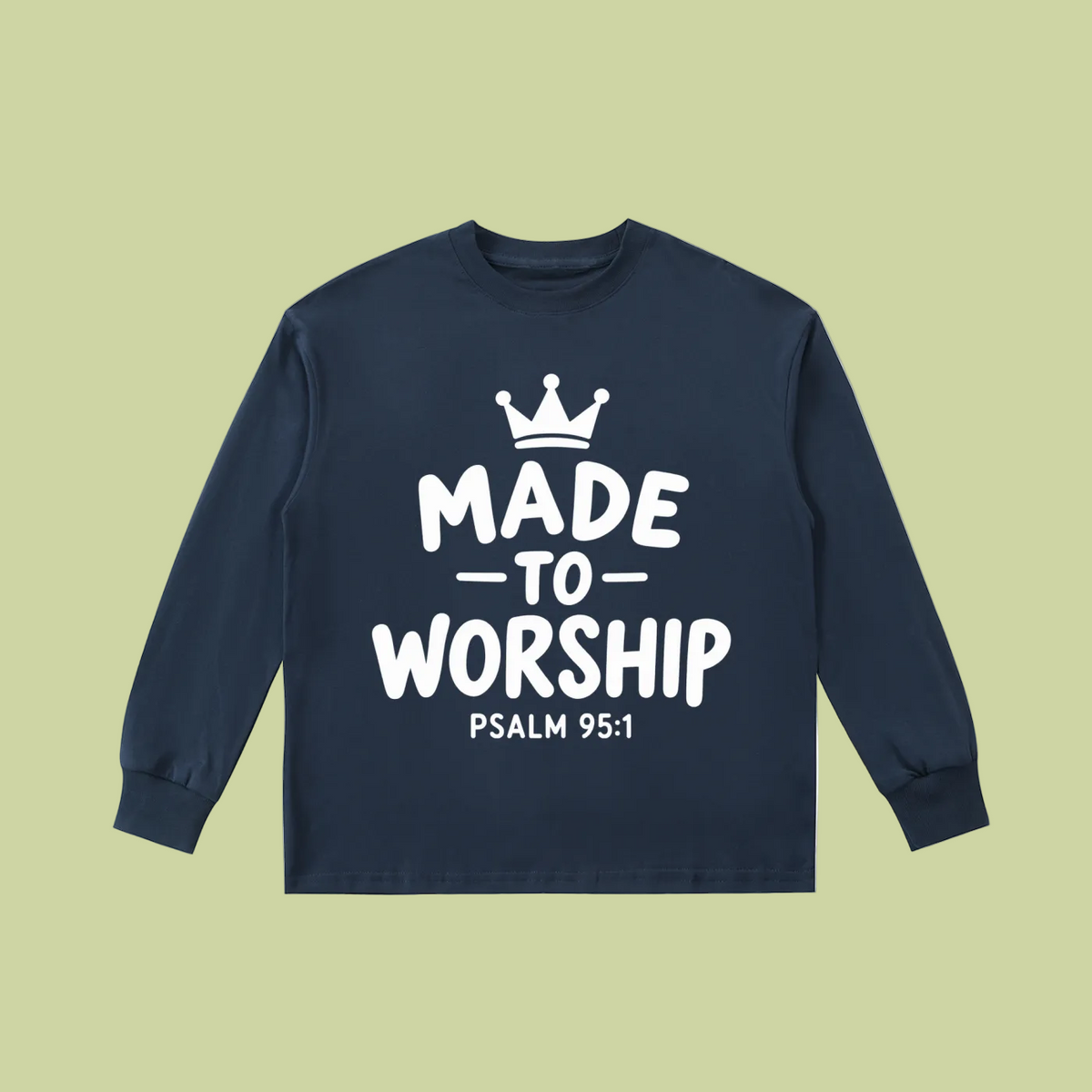 Made to Worship Kids' Quick-Dry Cotton Long-Sleeve Tee