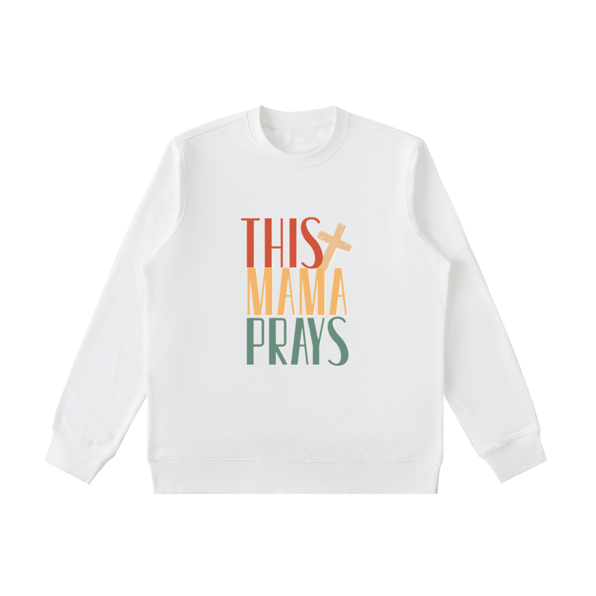 This Mama Prays Essential Heavyweight Crewneck  Sweatshirt