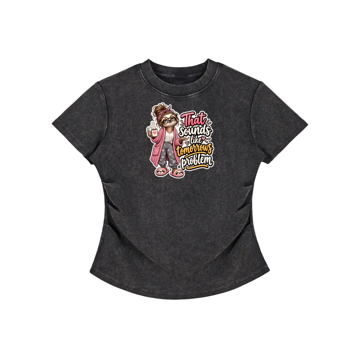 Kassie's Vintage Washed Bodycon Cotton T-Shirt