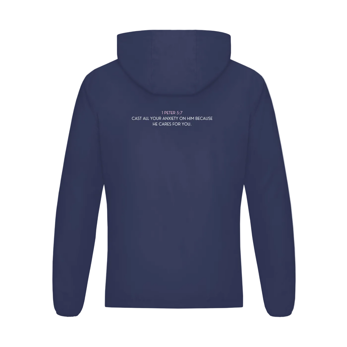 Cast Your Anxiety On Him Soft Hooded Sports Jacket