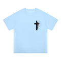 Men's Pixilated Cross Oversized Drop Shoulder T-Shirt