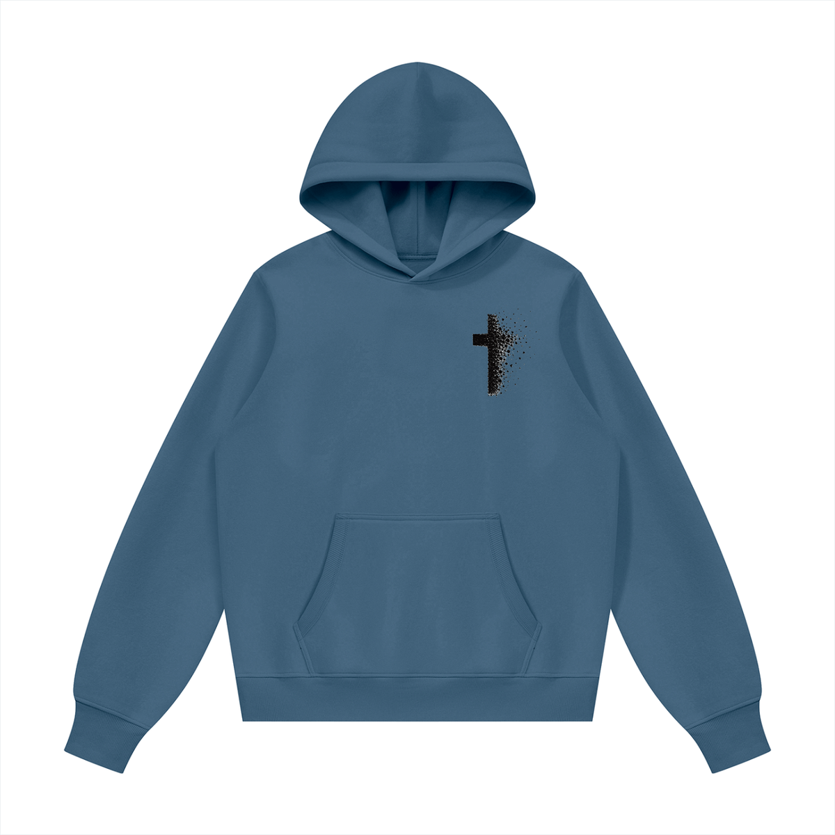 Men's Pixilated Cross Fleece Regular Shoulder Hoodie